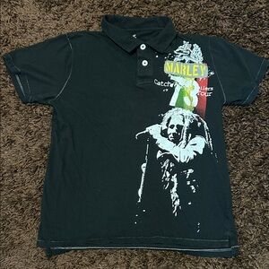 Bob Marley Collar Shirt. 
Catch A Fire brand